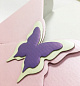 Коробка конверт с бабочкой, Цвет розовый лепесток